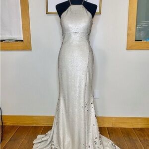 Off White Evening Gown